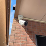 防犯対策、名古屋市西区、自宅駐車場を監視するカメラ設置工事が完了。
