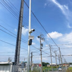 不法投棄対策、愛知県一宮市、駐車場への防犯カメラ・人感センサーライト設置工事が完了。