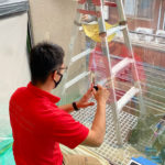 防犯対策、名古屋市緑区、事業所の窓に防犯/断熱フィルム施工工事が完了。