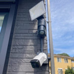 防犯対策、愛知県日進市、防犯カメラ・人感センサーライトのセット施工。